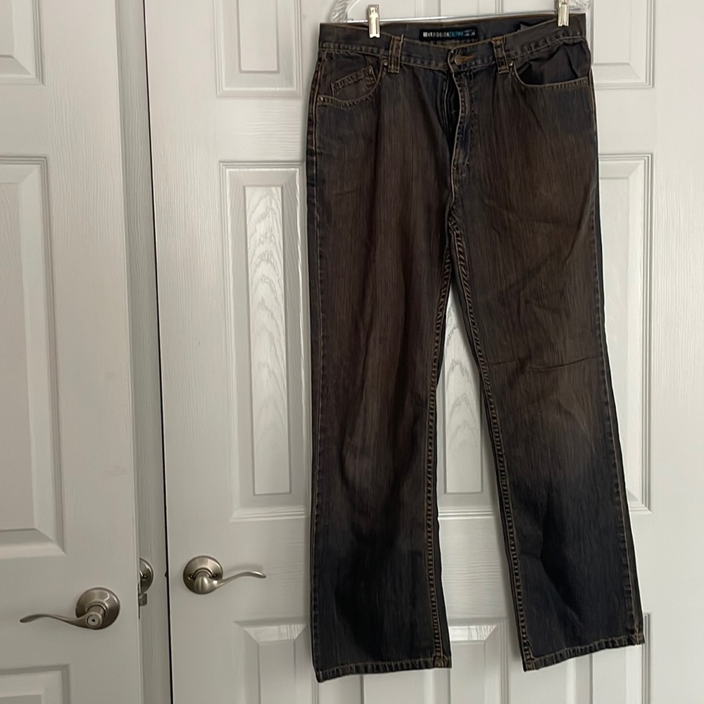 Claiborne dark denim jeans clean fit w34 L32